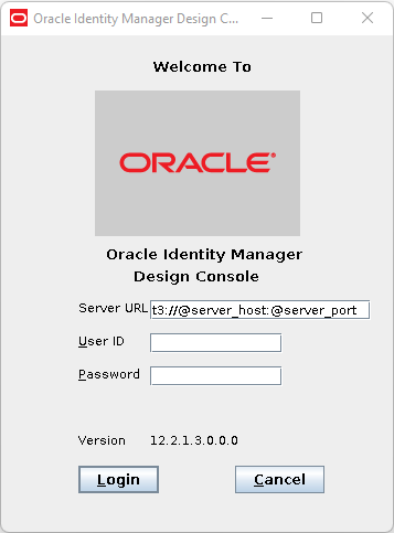 Screenshot of Oracle Identity Manager (OIM) Self Service UI Login Screen